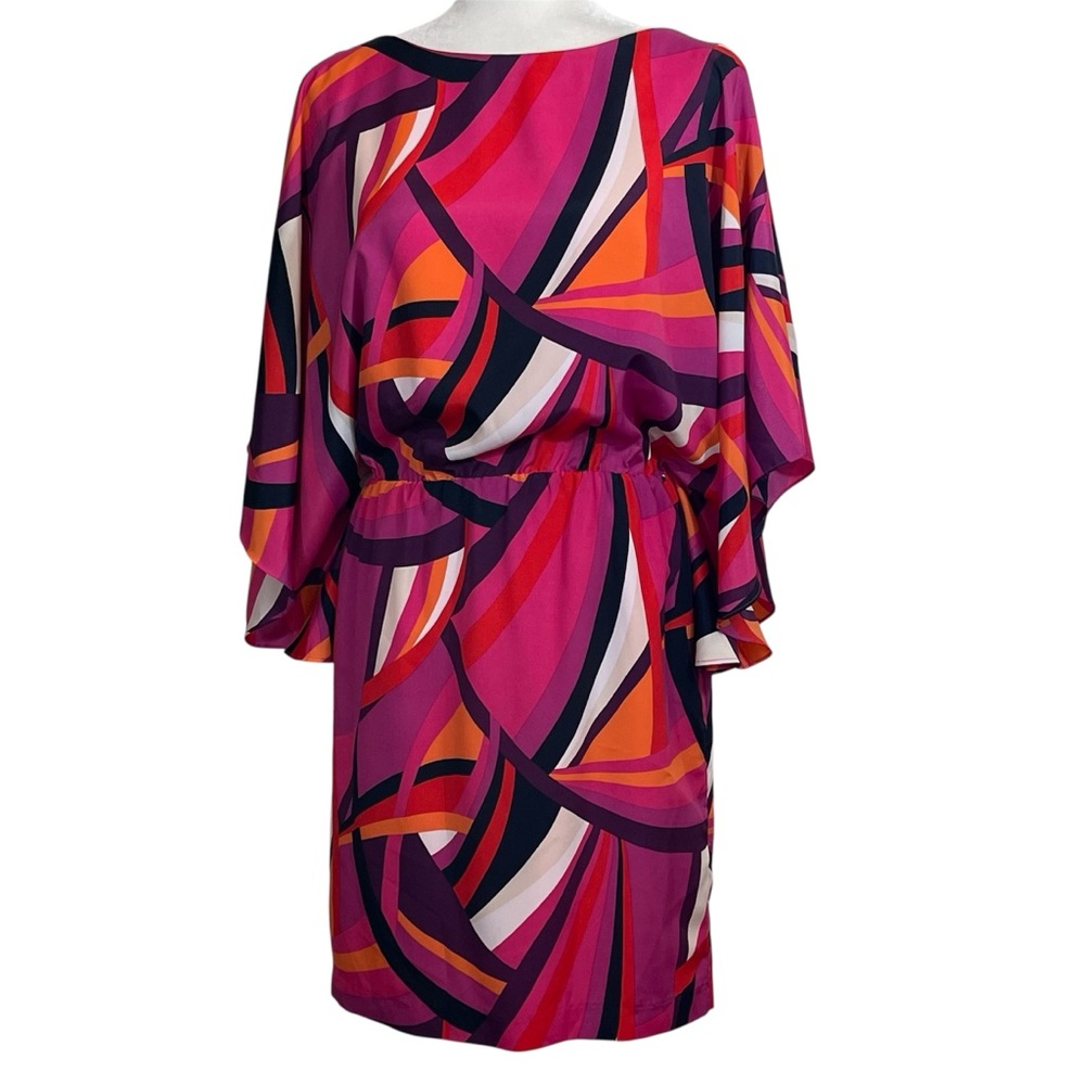 Trina Turk Mingus Kimono Sleeve Geometric Dress View 2